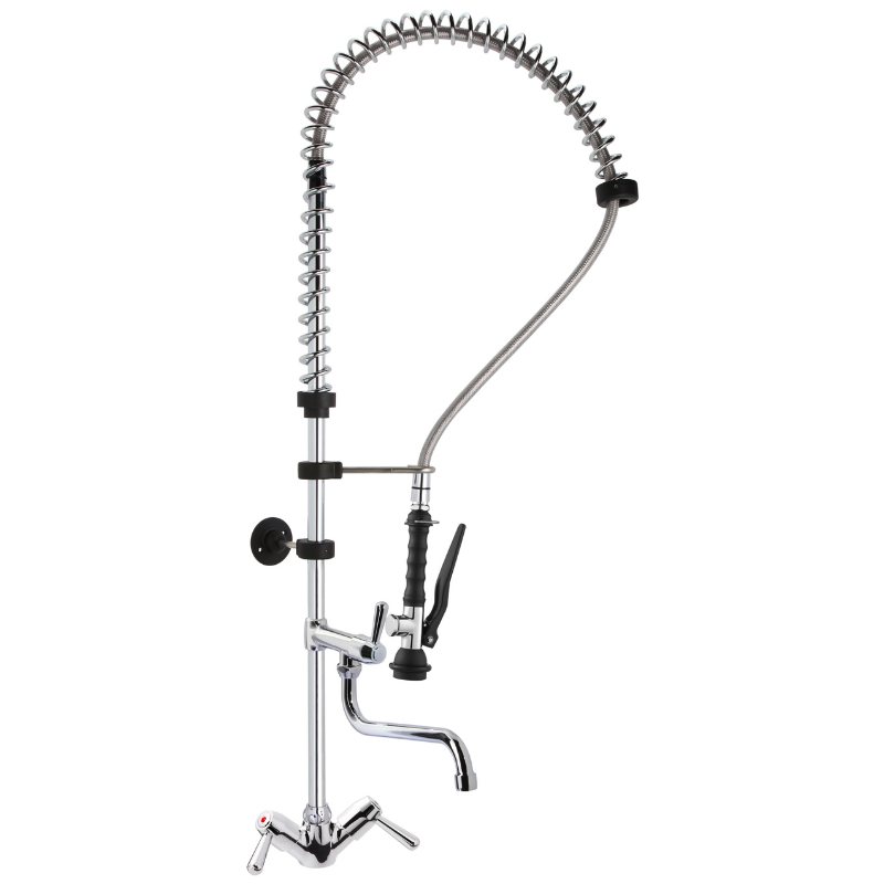Robinet Monotrou avec Douchette et Levier Court - Praticité et Durabilité pour la Cuisine Professionnelle Robinet Monotrou avec Douchette et Levier Court - Praticité et Durabilité pour la Cuisine Professionnelle
