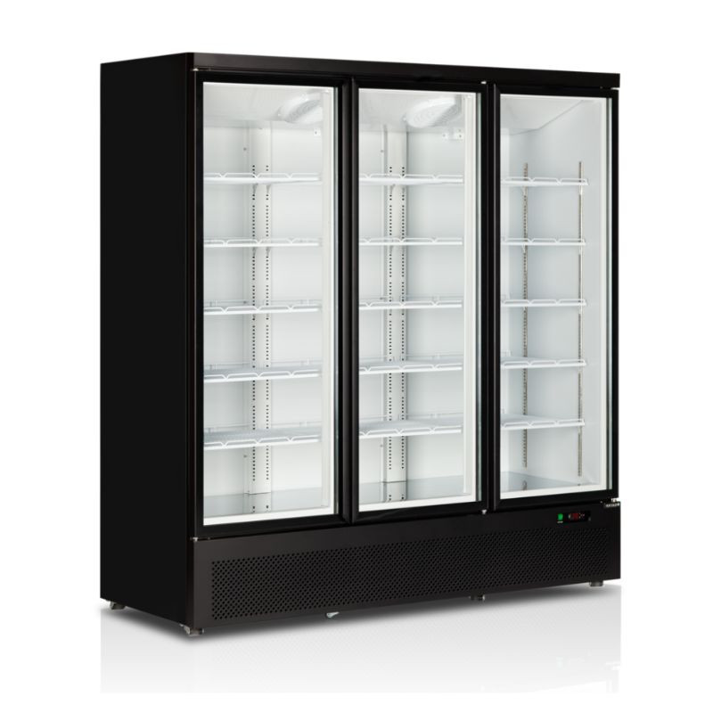 Schwarzer Gefrierschrank - 3 Glastüren - 1090 L | TEFCOLD Atom Maxi Schwarzer Gefrierschrank - 3 Glastüren - 1090 L | TEFCOLD Atom Maxi