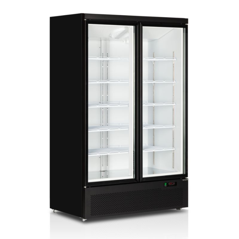 Positive Kühlvitrine mit 2 Glastüren 809 L - TEFCOLD: Leistung und Qualität Positive Kühlvitrine mit 2 Glastüren 809 L - TEFCOLD: Leistung und Qualität