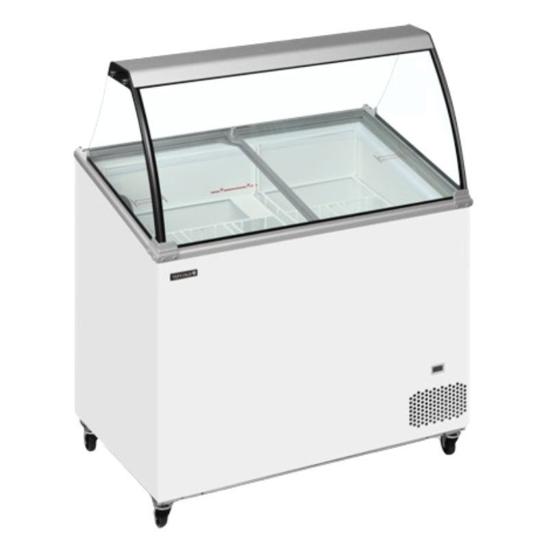 Gefriertruhe mit gebogenem Glas - 230 L, TEFCOLD | Professionelle Funktionen und ansprechendes Design Gefriertruhe mit gebogenem Glas - 230 L, TEFCOLD | Professionelle Funktionen und ansprechendes Design