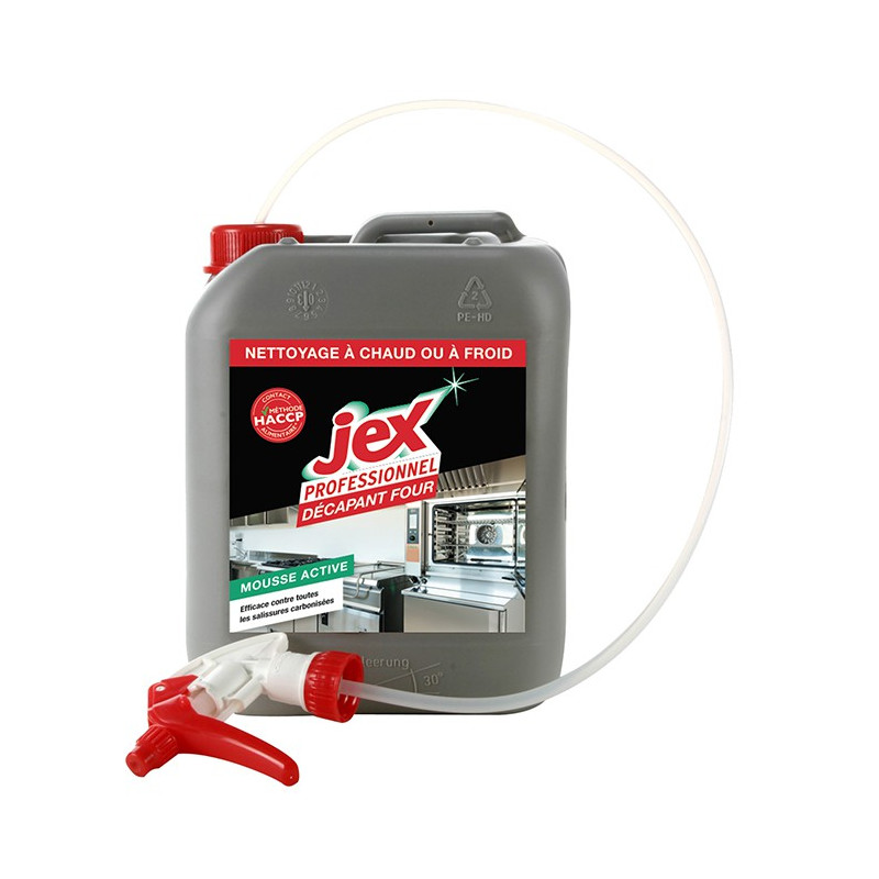 Entkalker für den Ofen mit Pistole - Jex 5L: Stark und effektiv gegen eingebrannte Fette Entkalker für den Ofen mit Pistole - Jex 5L: Stark und effektiv gegen eingebrannte Fette