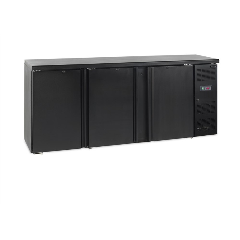 Arrière-Bar Réfrigéré 3 Portes à Charnières - 442 L TEFCOLD: Stockez et conservez vos produits frais avec ce matériel de cuisine Arrière-Bar Réfrigéré 3 Portes à Charnières - 442 L TEFCOLD: Stockez et conservez vos produits frais avec ce matériel de cuisine