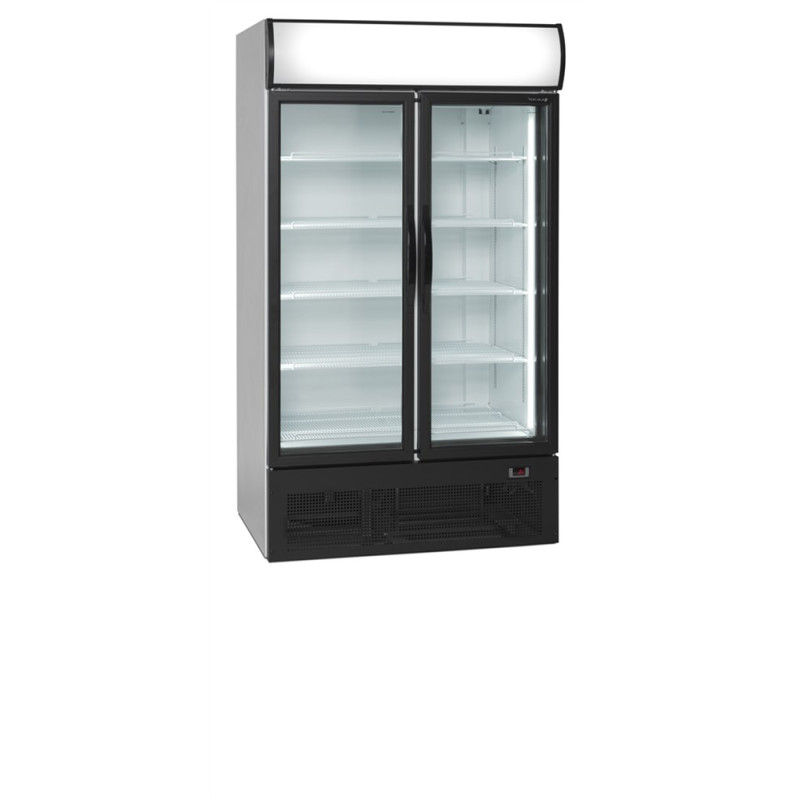 Positieve Koelkastkast met 2 Glazen Deuren - TEFCOLD, 710 L: Prestaties en Elegantie Positieve Koelkastkast met 2 Glazen Deuren - TEFCOLD, 710 L: Prestaties en Elegantie