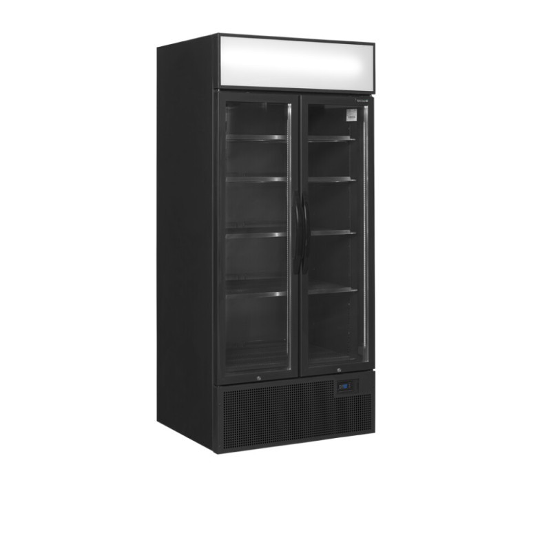 Black Refrigerated Cabinet TEFCOLD - 2 Glass Doors - 535 L Black Refrigerated Cabinet TEFCOLD - 2 Glass Doors - 535 L
