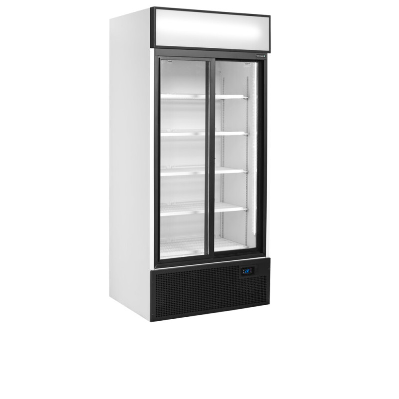 Witte Koelkastkast 2 Glazen Deuren TEFCOLD 462 L - Hoge Prestaties Witte Koelkastkast 2 Glazen Deuren TEFCOLD 462 L - Hoge Prestaties