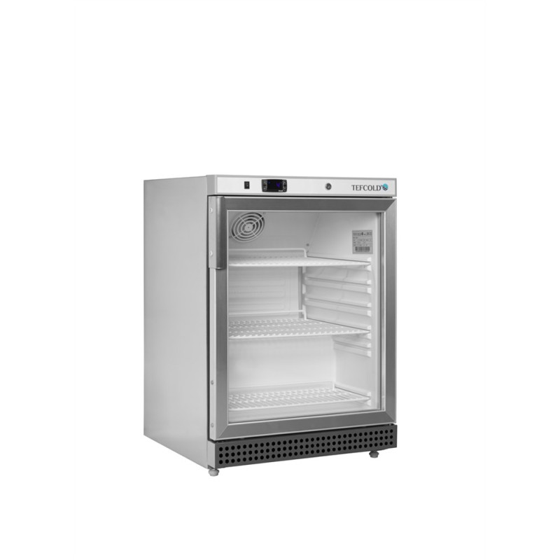 TEFCOLD UR200SG Stainless Steel Glass Door Positive Refrigerated Cabinet 119L TEFCOLD UR200SG Stainless Steel Glass Door Positive Refrigerated Cabinet 119L