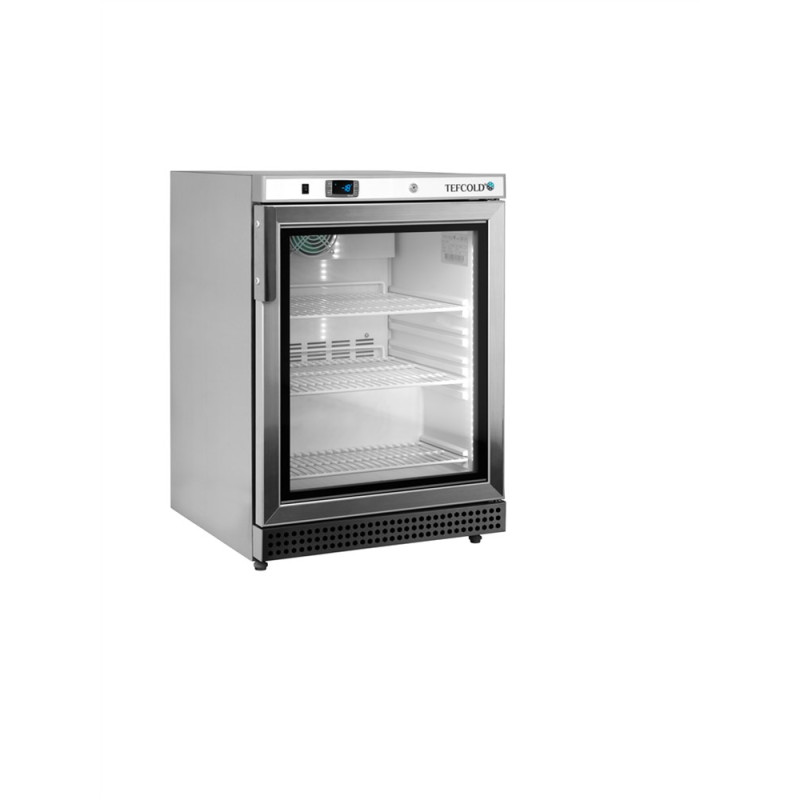 Glazen Negatieve Koelkastkast Roestvrij Staal TEFCOLD 120 L Glazen Negatieve Koelkastkast Roestvrij Staal TEFCOLD 120 L