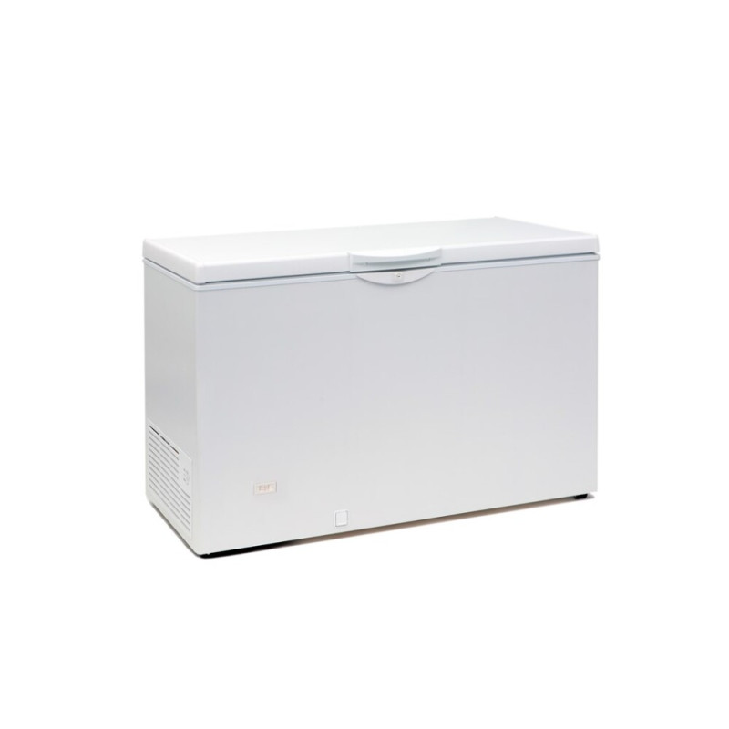 TEFCOLD White Chest Refrigerator - 349 L: Low consumption and sleek design. TEFCOLD White Chest Refrigerator - 349 L: Low consumption and sleek design.