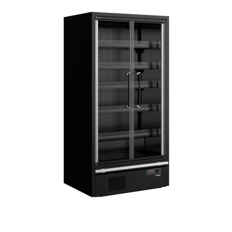 Koelvitrine TEFCOLD Zwart 2 Deuren Supermarkt Koelvitrine TEFCOLD Zwart 2 Deuren Supermarkt