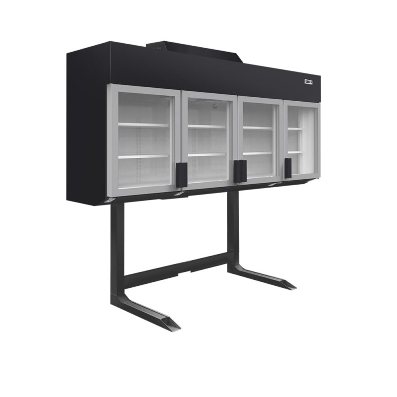 Zwarte Supermarkt Wandvriezer TEFCOLD 650L - 4 Deuren Zwarte Supermarkt Wandvriezer TEFCOLD 650L - 4 Deuren
