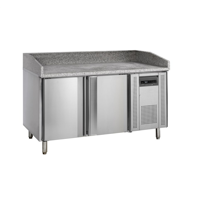 Tafel voor Pizza Inox TEFCOLD - 400x600mm - 2 Deuren - Hoge Kwaliteit Tafel voor Pizza Inox TEFCOLD - 400x600mm - 2 Deuren - Hoge Kwaliteit