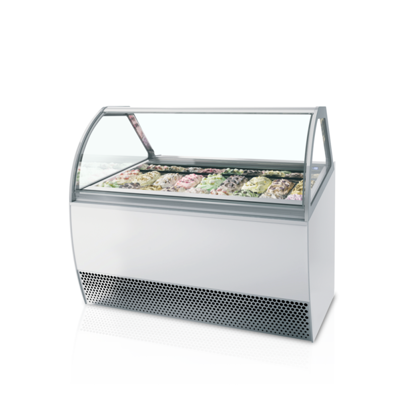 Geventileerde IJs Vitrine Gebogen Voorkant - 18 x 5 L - TEFCOLD Millenium LX18: Spectaculaire presentatie van uw professionele i Geventileerde IJs Vitrine Gebogen Voorkant - 18 x 5 L - TEFCOLD Millenium LX18: Spectaculaire presentatie van uw professionele i