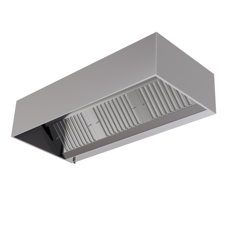 Professionele kubieke afzuigkap met LED-verlichting en zonder motor - Dynasteel Professionele kubieke afzuigkap met LED-verlichting en zonder motor - Dynasteel