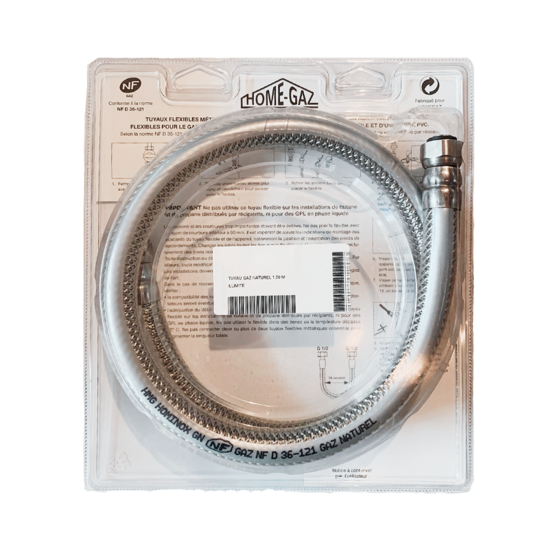 Tuyau Flexible pour Raccordement au Gaz de Ville pour Friteuse à Gaz 23 L - Dynasteel Tuyau Flexible pour Raccordement au Gaz de Ville pour Friteuse à Gaz 23 L - Dynasteel