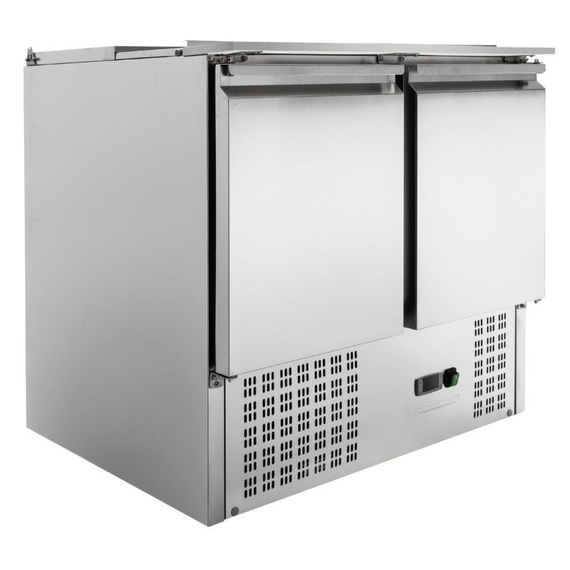 Saladette Compact 2 Deuren - Met Schuifdeksel - Dynasteel Saladette Compact 2 Deuren - Met Schuifdeksel - Dynasteel