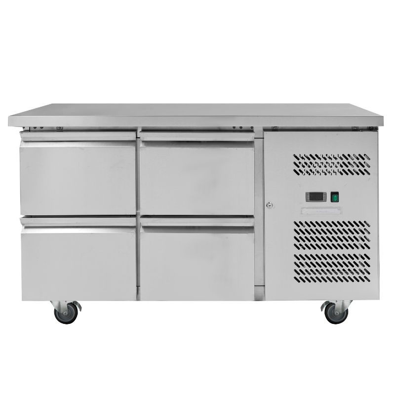 Kühltisch mit positiver Kühlung - 4 Schubladen Dynasteel: Hohe professionelle Qualität Kühltisch mit positiver Kühlung - 4 Schubladen Dynasteel: Hohe professionelle Qualität