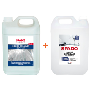 Vloeibaar was- en spoelmiddel voor hard water voor vaatwassers - SPADO