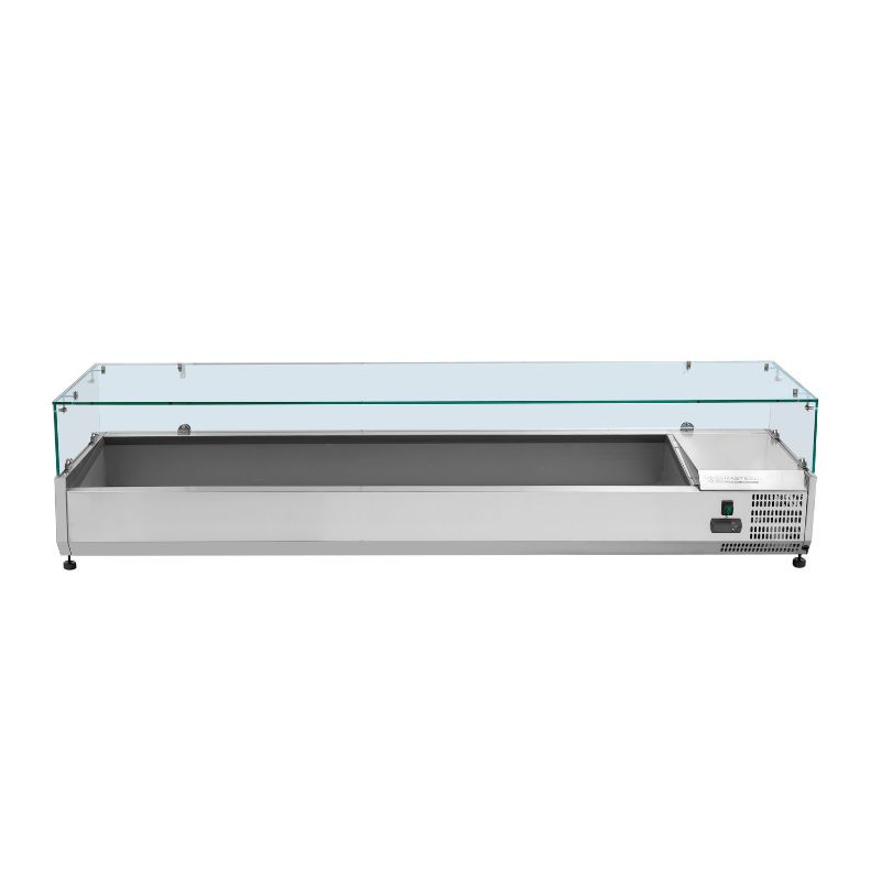 Refrigerated Countertop Saladette with Glass - 9 x GN 1/3 - Dynasteel Refrigerated Countertop Saladette with Glass - 9 x GN 1/3 - Dynasteel