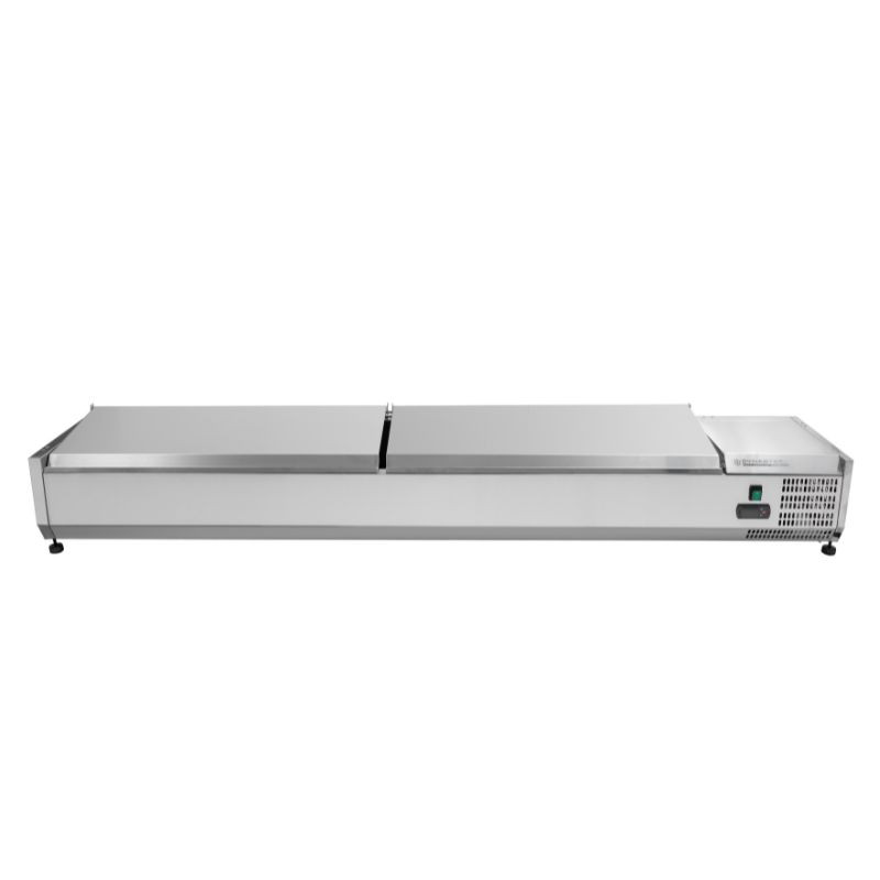 Saladette Kühltisch mit Edelstahl-Deckel - 9 x GN 1/3 - Dynasteel Saladette Kühltisch mit Edelstahl-Deckel - 9 x GN 1/3 - Dynasteel