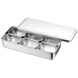 Japanische Edelstahlbox 6 Behälter: Profiqualität & Eleganz