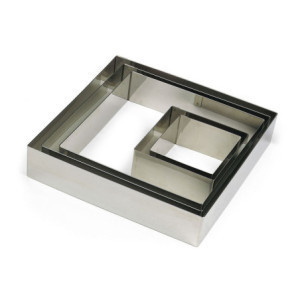 Vierkante Roestvrijstalen Vorm 220x220 mm - Professionele Keuken