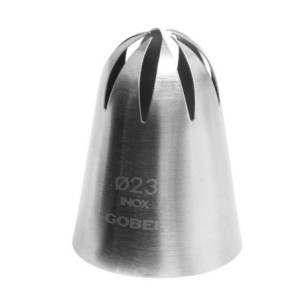 Rosenhülse Inox 8 Zähne - ⌀23 mm Gobel - Professionelle Konditorei