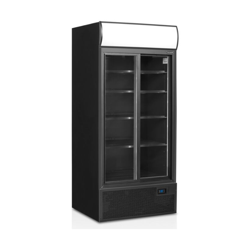 Vitrine Réfrigérée TEFCOLD 2 Portes Vitrées Noire 707 L Vitrine Réfrigérée TEFCOLD 2 Portes Vitrées Noire 707 L