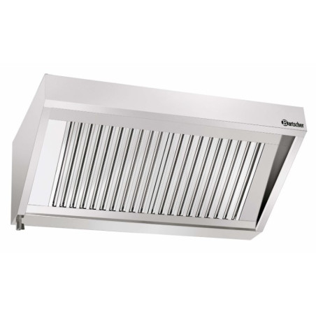 Wandhaube 900 aus Edelstahl 18/10 - Brandschutzfilter und integrierte Beleuchtung. Wandhaube 900 aus Edelstahl 18/10 - Brandschutzfilter und integrierte Beleuchtung.