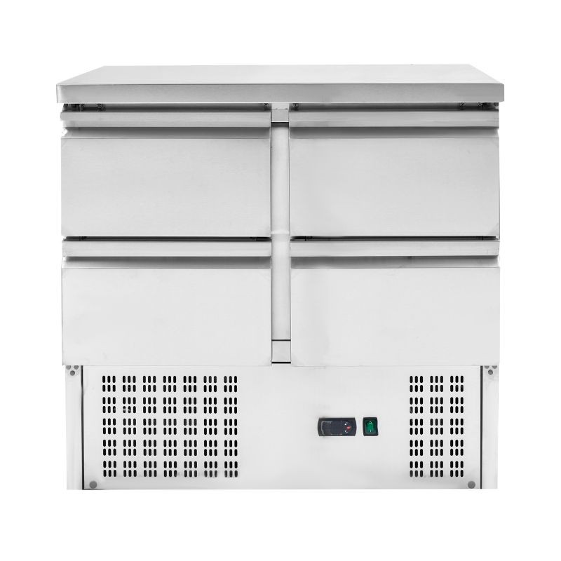 Positive Refrigerated Table - 4 Drawers GN 1/2 - Dynasteel Positive Refrigerated Table - 4 Drawers GN 1/2 - Dynasteel