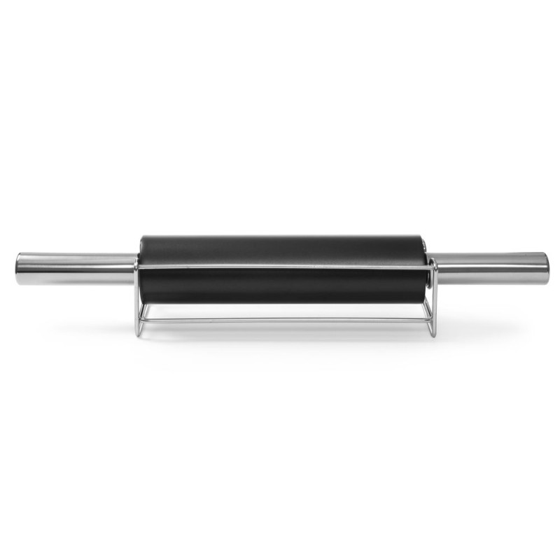Rouleau à pâte en acier inoxydable avec support chromé - Marque HENDI - Fourniresto Rouleau à pâte en acier inoxydable avec support chromé - Marque HENDI - Fourniresto