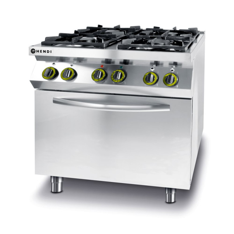 Herd Kitchen Line - 4 Brenner mit elektrischem Konvektionsofen GN 1/1 - Marke HENDI - Fourniresto Herd Kitchen Line - 4 Brenner mit elektrischem Konvektionsofen GN 1/1 - Marke HENDI - Fourniresto