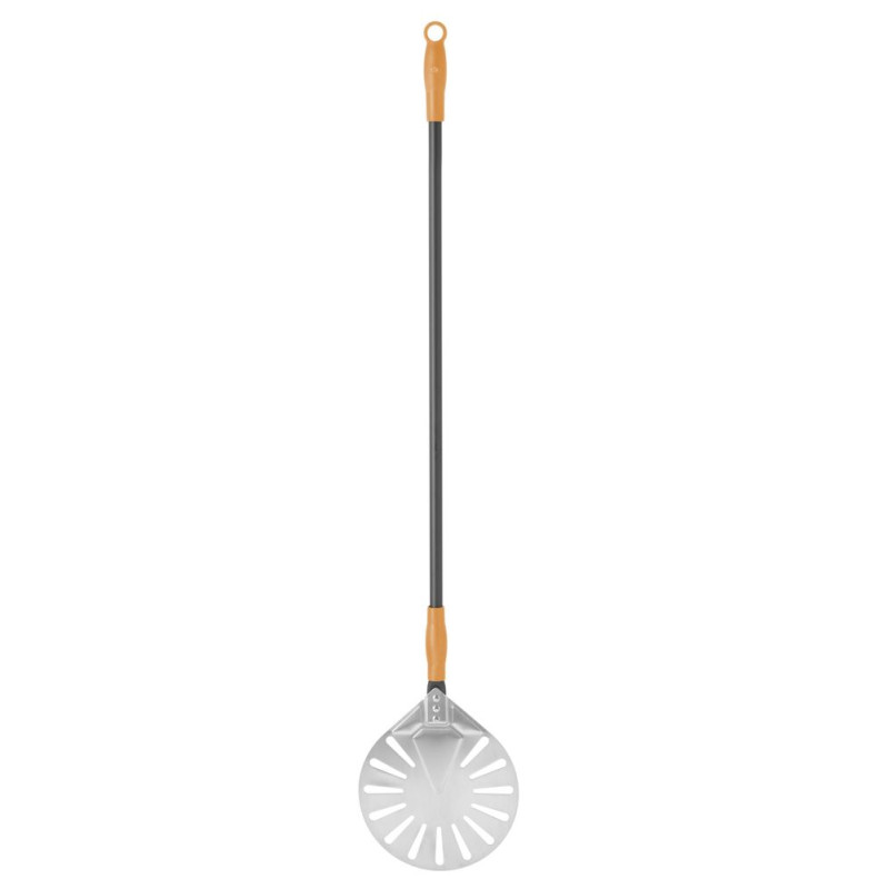 Round Perforated Stainless Steel Pizza Peel - 1200 x 230 mm Round Perforated Stainless Steel Pizza Peel - 1200 x 230 mm