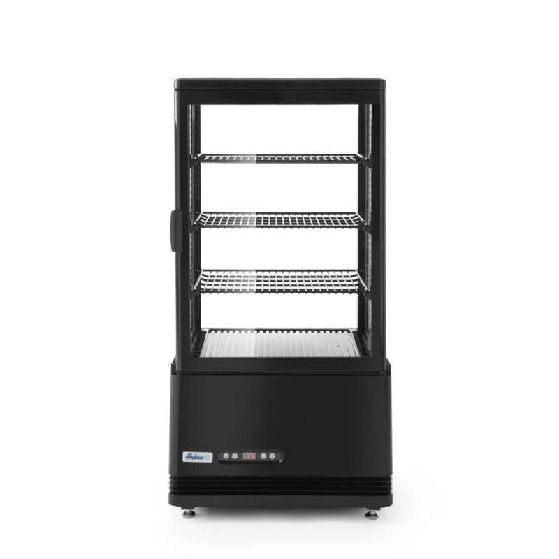 Vitrine Réfrigérée Noire 4 Faces Vitrées - 68 L Vitrine Réfrigérée Noire 4 Faces Vitrées - 68 L