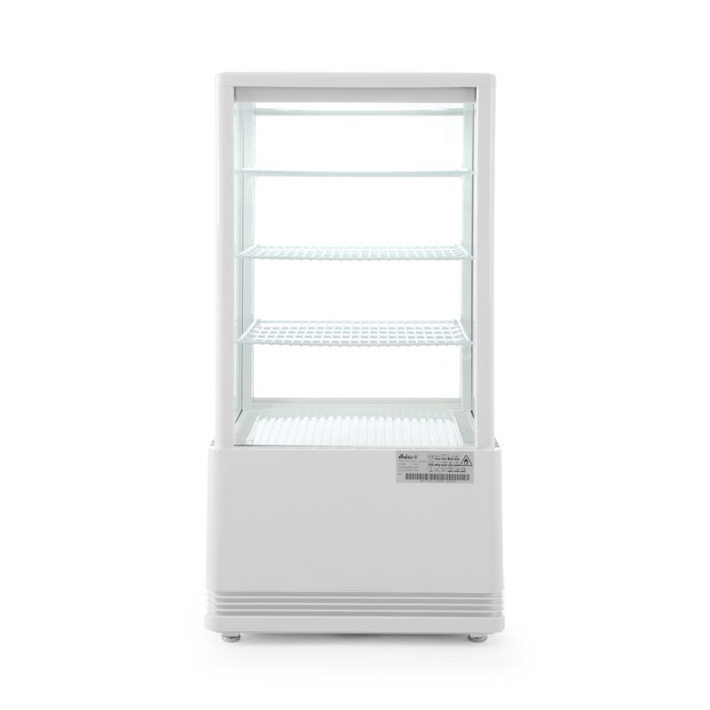 Kühlschrank mit weißer Glasfront - 68 Liter Kühlschrank mit weißer Glasfront - 68 Liter
