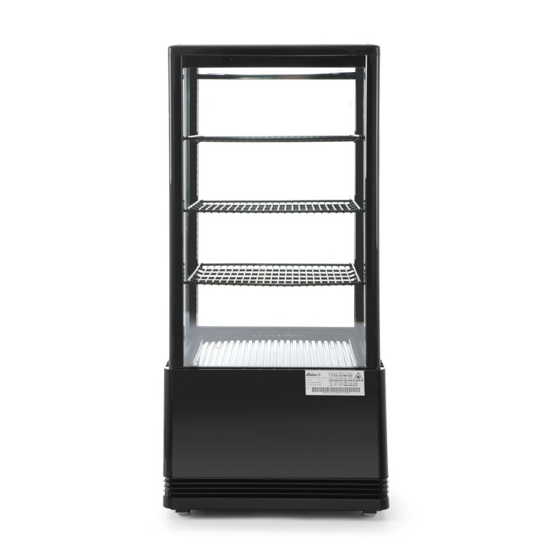 Vitrine Réfrigérée Noire 4 Faces Vitrées - 78 litres Vitrine Réfrigérée Noire 4 Faces Vitrées - 78 litres
