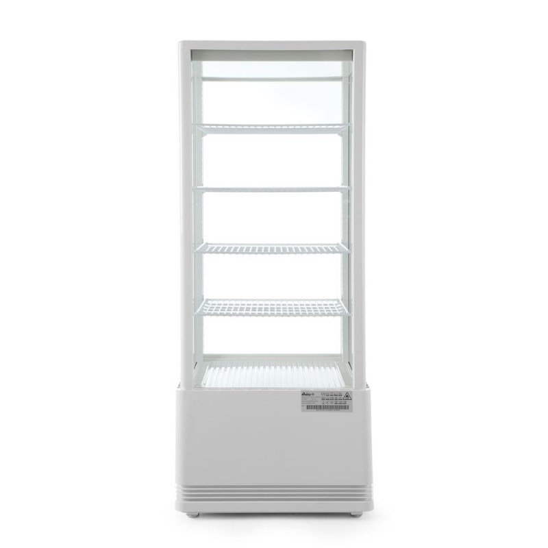 White Refrigerated Display Case with 4 Glass Sides - 98 liters White Refrigerated Display Case with 4 Glass Sides - 98 liters