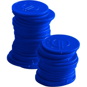 Blauwe fiches - Set van 100