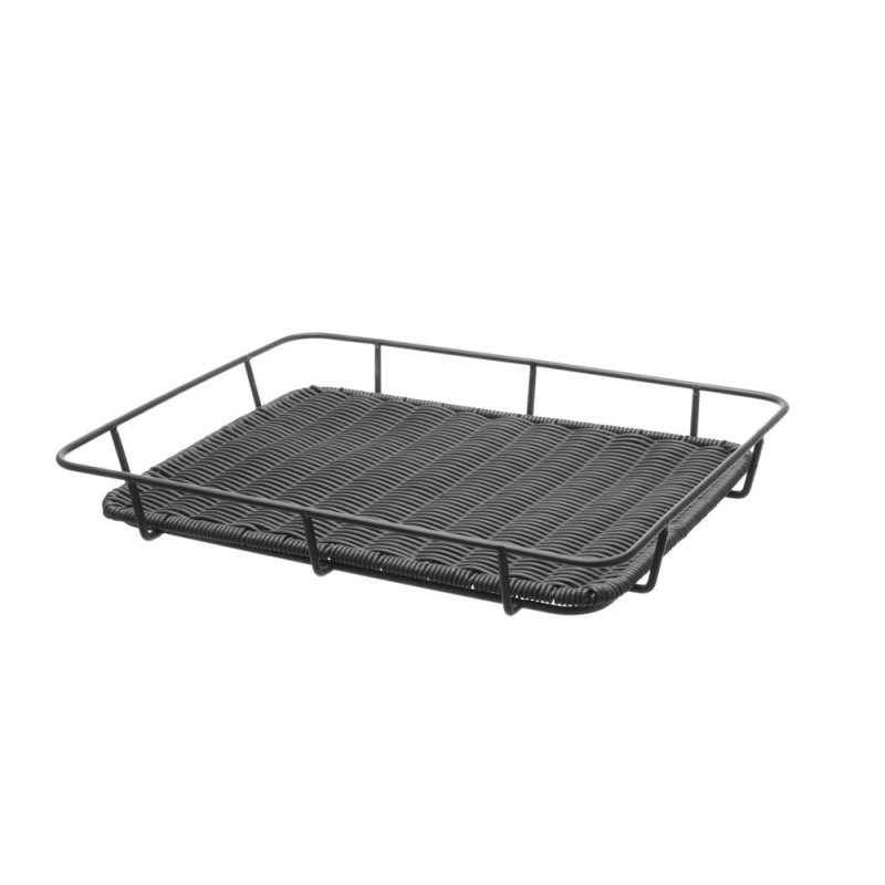 Bread Basket with Black Stainless Steel Rim - 400 x 300 mm Bread Basket with Black Stainless Steel Rim - 400 x 300 mm