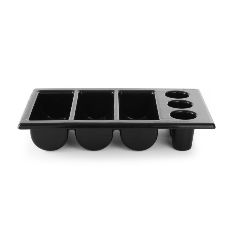 Besteckkasten - 6 Fächer - Schwarz Besteckkasten - 6 Fächer - Schwarz