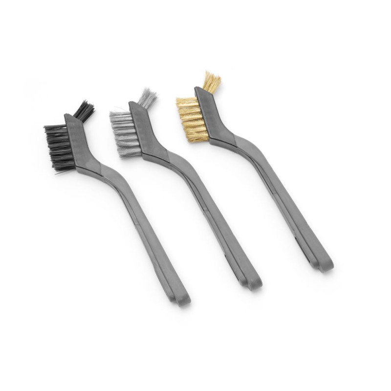 Set van smalle metalen borstels - 3 stuks - Merk HENDI - Fourniresto Set van smalle metalen borstels - 3 stuks - Merk HENDI - Fourniresto