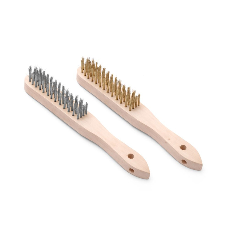 Set van borstels met borstelharen van messing en roestvrij staal - 2 stuks - Merk HENDI - Fourniresto Set van borstels met borstelharen van messing en roestvrij staal - 2 stuks - Merk HENDI - Fourniresto