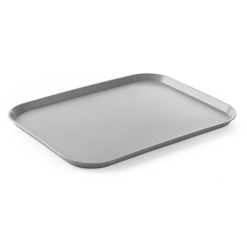 Rechthoekig dienblad FastFood - Groot model 450 x 350 mm - Grijs Rechthoekig dienblad FastFood - Groot model 450 x 350 mm - Grijs