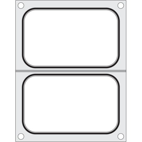 Afdichtingsmat voor handsealer - 2 compartimenten 178 x 113 mm - Hendi