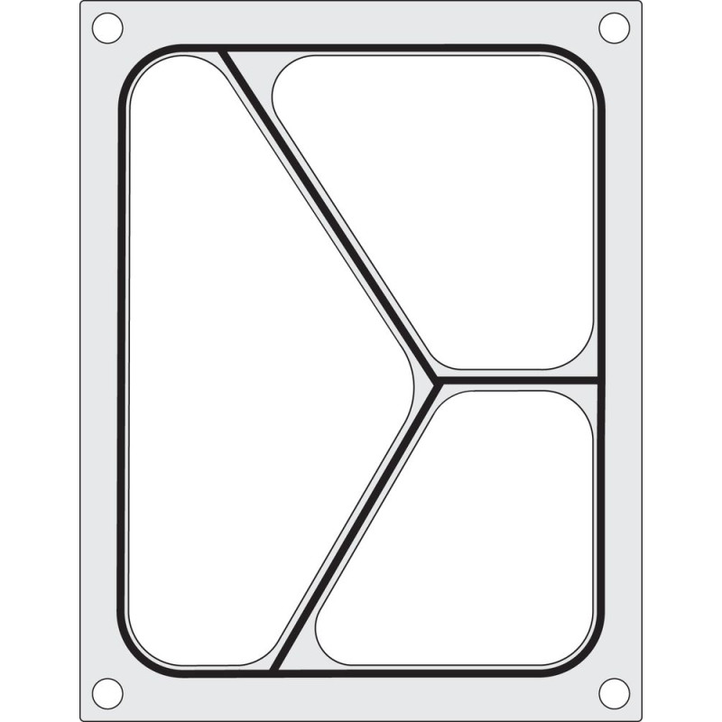 Dichtungsmatrix für manuelle Versiegelungsmaschine - 3 Fächer - Hendi Dichtungsmatrix für manuelle Versiegelungsmaschine - 3 Fächer - Hendi