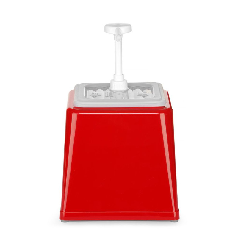 Sausdispenser met pomp - Rood - 2,5 L - Hendi Sausdispenser met pomp - Rood - 2,5 L - Hendi