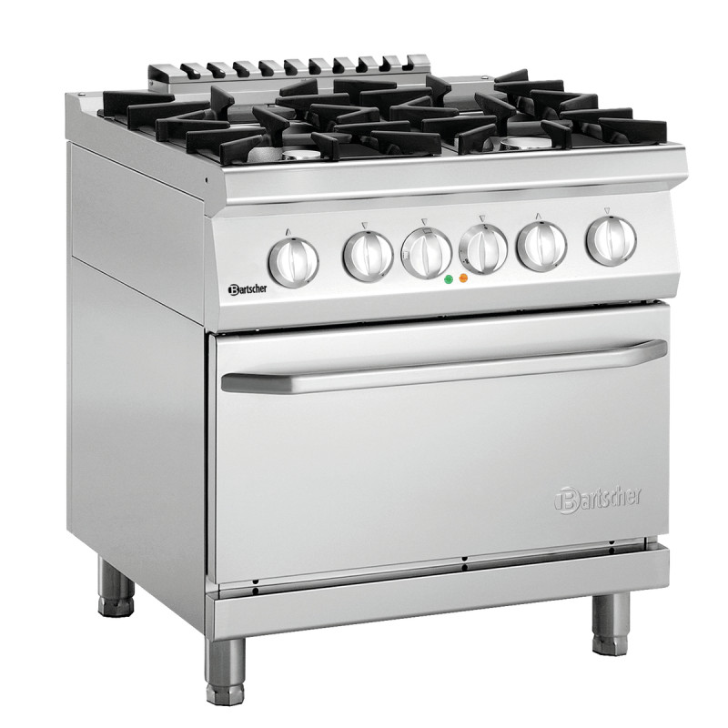 Four-burner stove with electric oven GN 2/1 Series 700 Four-burner stove with electric oven GN 2/1 Series 700