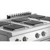 Fornuis met 6 vierkante kookplaten, GN1/1 elektrische oven en kast Serie 700
