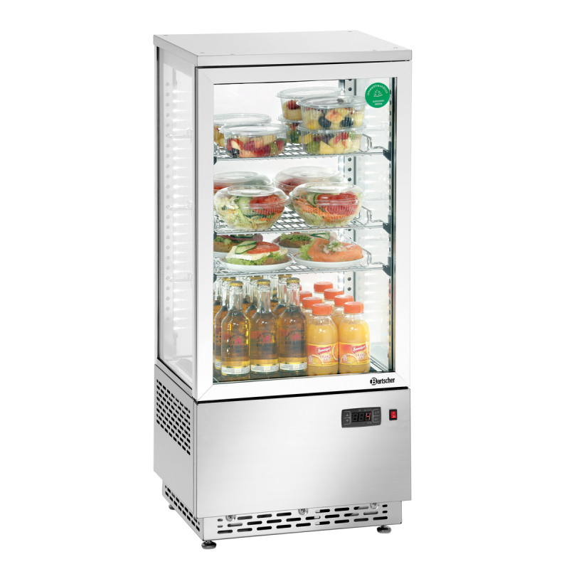 Mini Vitrine Réfrigérée Professionnelle Bartscher - 78 L Inox Mini Vitrine Réfrigérée Professionnelle Bartscher - 78 L Inox
