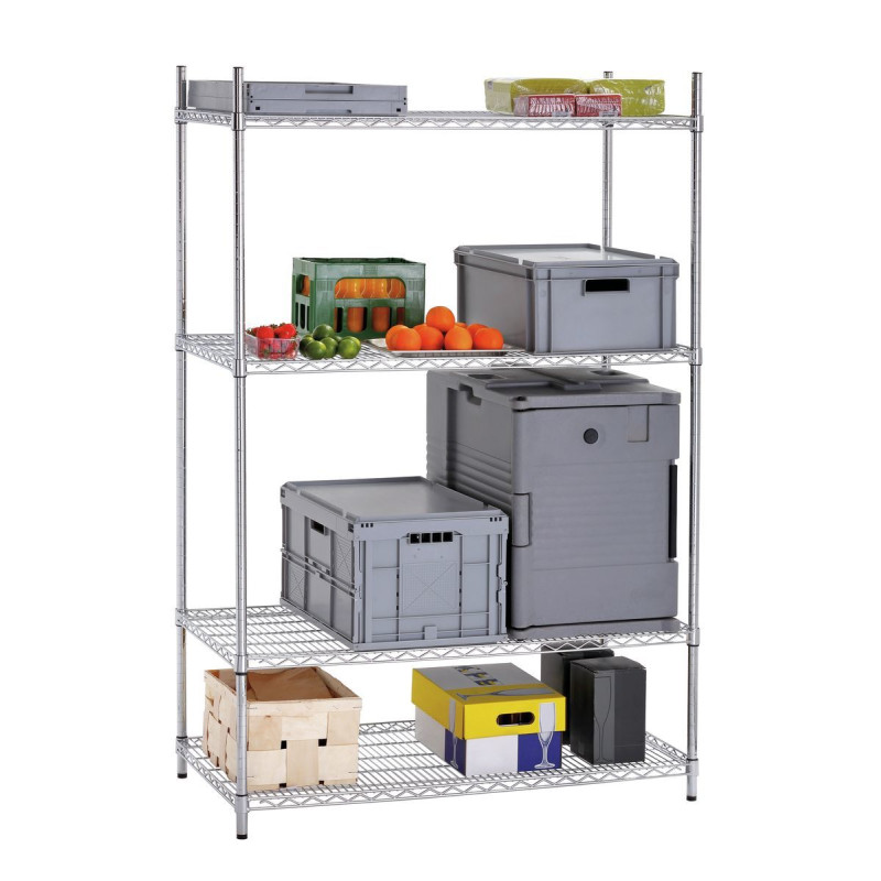 Chrome-plated steel Economat shelving by Bartscher Chrome-plated steel Economat shelving by Bartscher