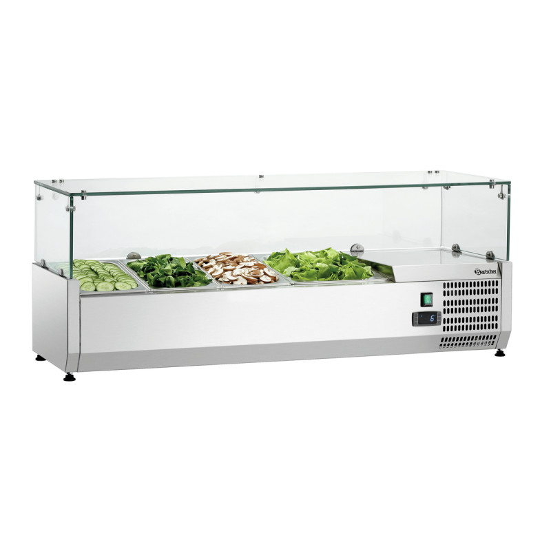 Saladette zum Aufstellen - 3 x GN 1/3 + 1 x GN 1/2 Saladette zum Aufstellen - 3 x GN 1/3 + 1 x GN 1/2